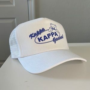 Kappa kappa gamma all white trucker hat